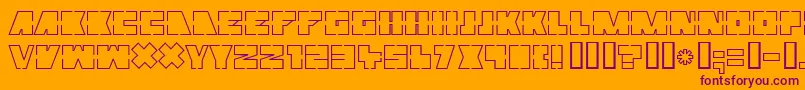 MUTTER   Font – Purple Fonts on Orange Background