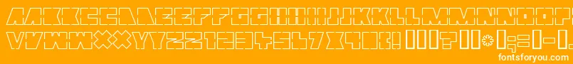 Fonte MUTTER   – fontes brancas em um fundo laranja