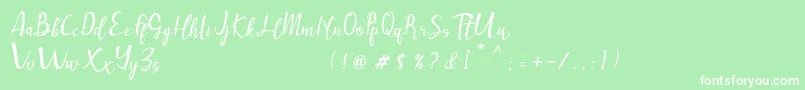 Muttung Rustic Font – White Fonts on Green Background