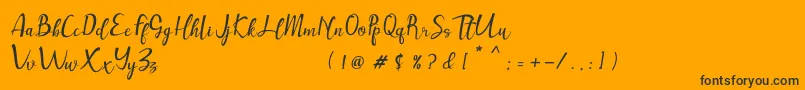 Muttung Font – Black Fonts on Orange Background