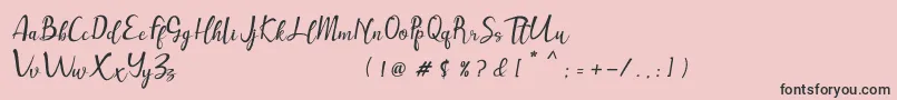 Шрифт Muttung – чёрные шрифты на розовом фоне