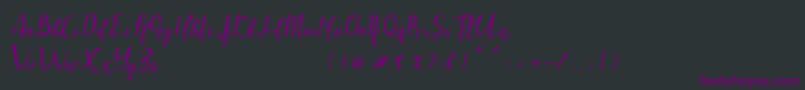 Muttung-fontti – violetit fontit mustalla taustalla