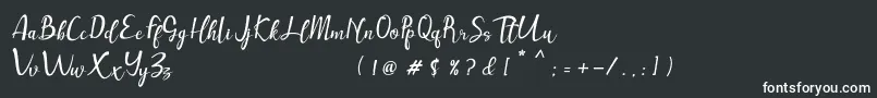 Muttung-fontti – valkoiset fontit mustalla taustalla