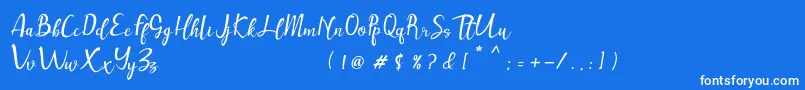 Шрифт Muttung – белые шрифты на синем фоне
