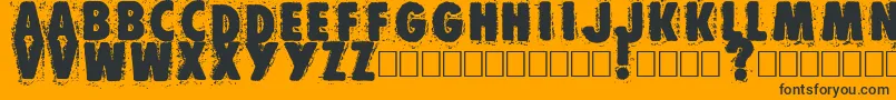 Muzo Font – Black Fonts on Orange Background