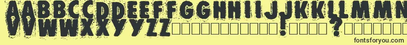 Muzo Font – Black Fonts on Yellow Background