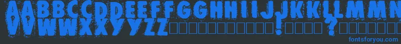 Muzo Font – Blue Fonts on Black Background