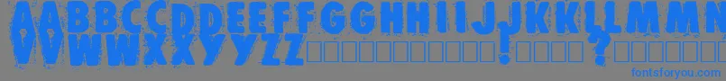 Muzo Font – Blue Fonts on Gray Background