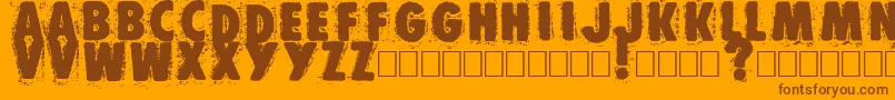 Muzo Font – Brown Fonts on Orange Background