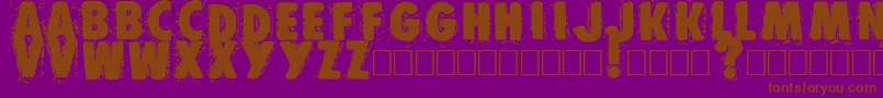 Muzo Font – Brown Fonts on Purple Background