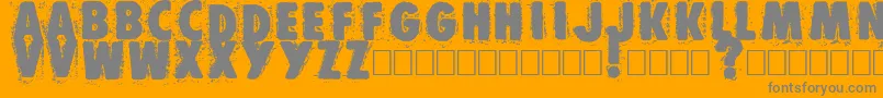 Muzo Font – Gray Fonts on Orange Background