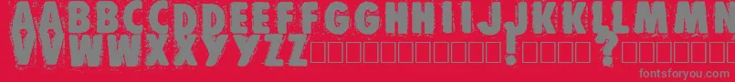 Muzo Font – Gray Fonts on Red Background