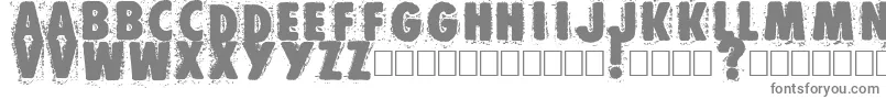 Muzo-fontti – harmaat kirjasimet valkoisella taustalla