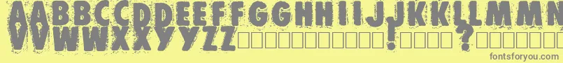 Muzo Font – Gray Fonts on Yellow Background