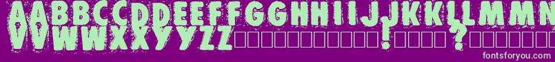 Muzo Font – Green Fonts on Purple Background