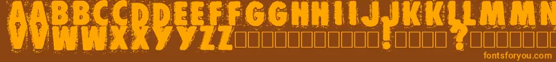 Muzo Font – Orange Fonts on Brown Background