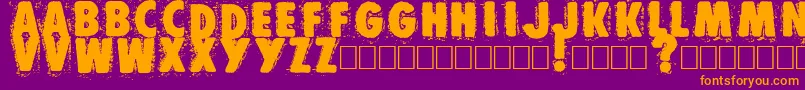Muzo Font – Orange Fonts on Purple Background