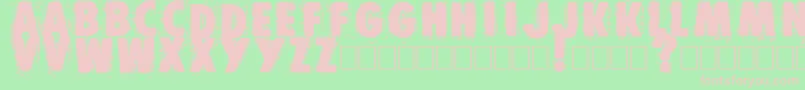 Muzo Font – Pink Fonts on Green Background