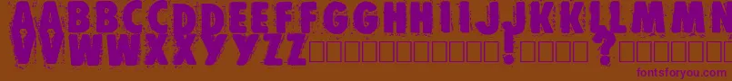 Muzo Font – Purple Fonts on Brown Background