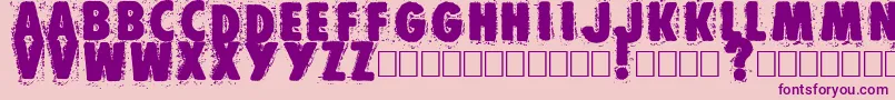 Muzo-fontti – violetit fontit vaaleanpunaisella taustalla