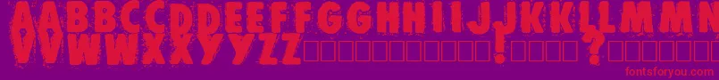Muzo Font – Red Fonts on Purple Background