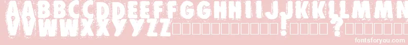 Muzo Font – White Fonts on Pink Background