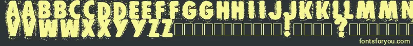 Muzo Font – Yellow Fonts on Black Background