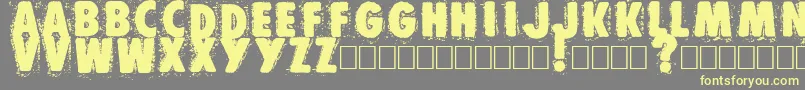 Muzo Font – Yellow Fonts on Gray Background