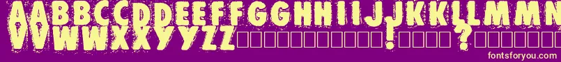 Muzo Font – Yellow Fonts on Purple Background