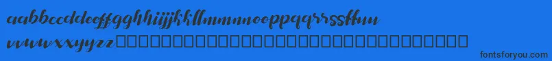 my andriane Font – Black Fonts on Blue Background