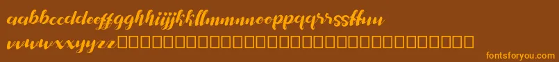 my andriane Font – Orange Fonts on Brown Background