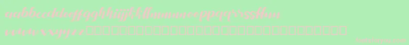my andriane Font – Pink Fonts on Green Background