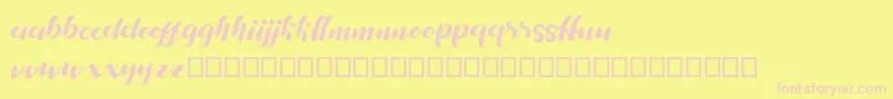 my andriane Font – Pink Fonts on Yellow Background