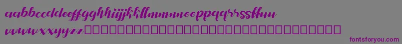 my andriane Font – Purple Fonts on Gray Background