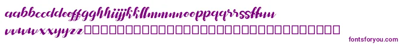 my andriane Font – Purple Fonts on White Background