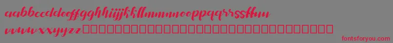 my andriane Font – Red Fonts on Gray Background
