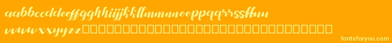 Więcej informacji o czcionce my andriane Czcionka my andriane – żółte czcionki na pomarańczowym tle