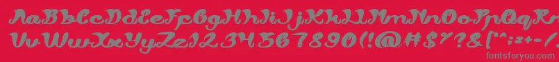 My Angle Bold Font – Gray Fonts on Red Background