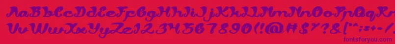 My Angle Bold Font – Purple Fonts on Red Background