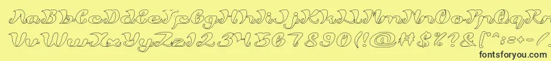 My Angle Hollow Font – Black Fonts on Yellow Background