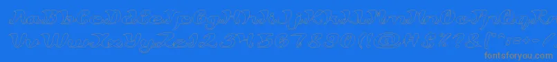 My Angle Hollow Font – Gray Fonts on Blue Background