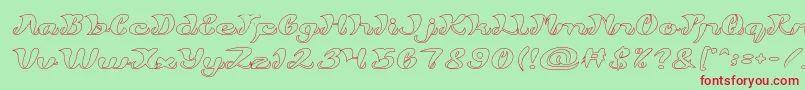 My Angle Hollow Font – Red Fonts on Green Background