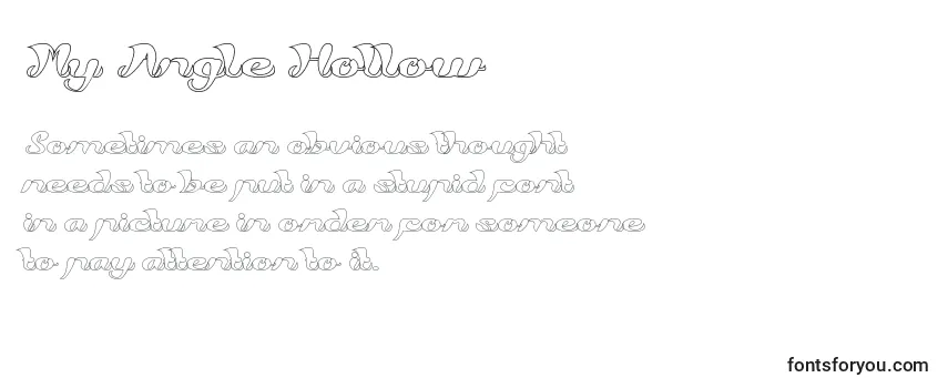 My Angle Hollow Font