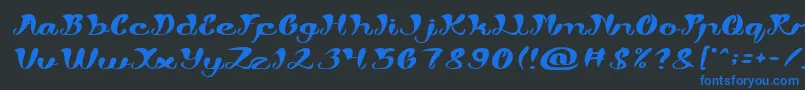 My Angle Light Font – Blue Fonts on Black Background