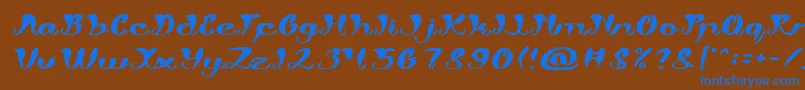 My Angle Light Font – Blue Fonts on Brown Background