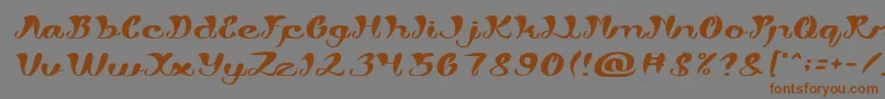 My Angle Light Font – Brown Fonts on Gray Background