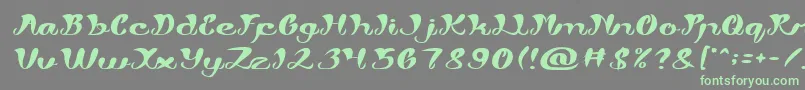 My Angle Light Font – Green Fonts on Gray Background