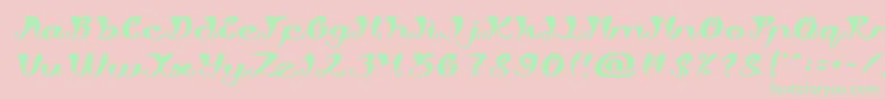 My Angle Light Font – Green Fonts on Pink Background