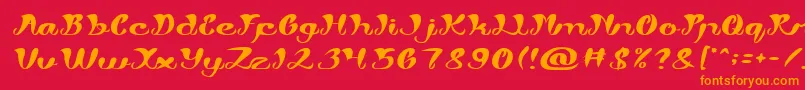 My Angle Light Font – Orange Fonts on Red Background