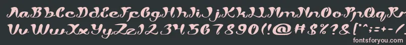 My Angle Light Font – Pink Fonts on Black Background